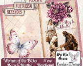 Mary and Martha Devotional Journal Kit: women of the Bible (Digital Download)