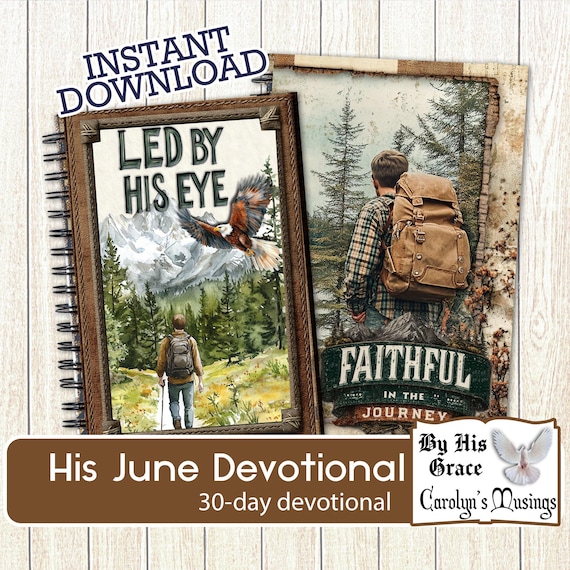 Masculine Bible Journal: June Daily Devotional for Men (Digital Download, PDF Files)