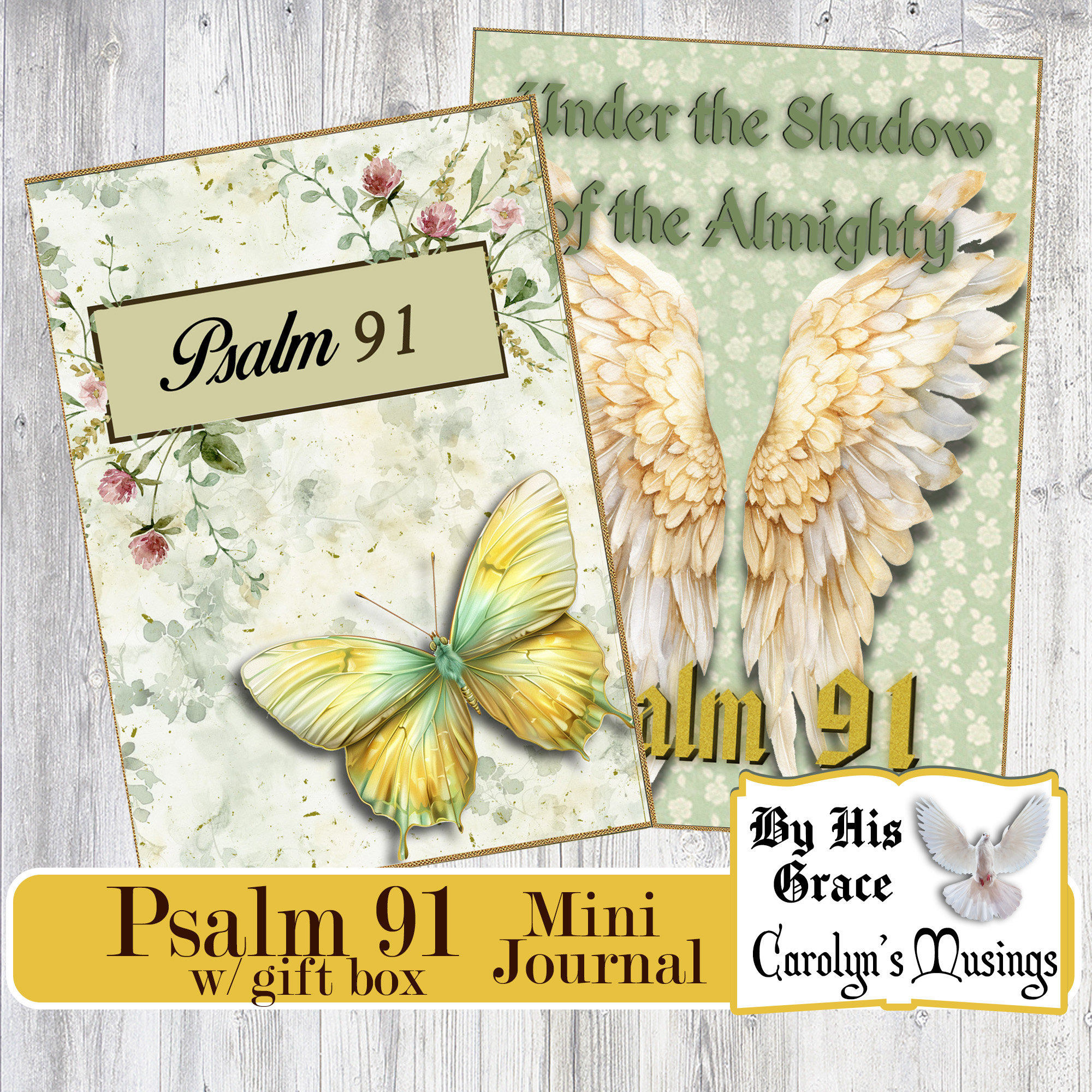 Psalm 91 Mini Journal & Gift Box: Printable KJV Scripture (digital ...