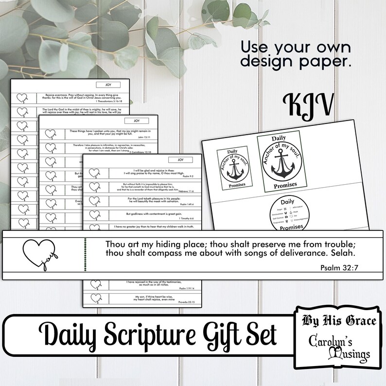 KJV box template toppers
