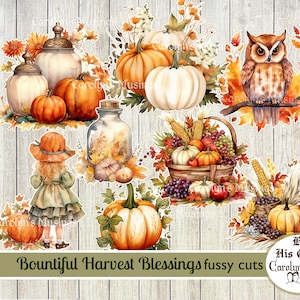 Découpes difficiles d'automne, articles éphémères de journal indésirable, coupe délicate de récolte abondante ADDON, fabrication de cartes, embellissements de scrapbooking, autocollants d'automne imprimables