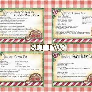 Tarjetas de recetas para imprimir, vacaciones de Navidad, complementos, descarga digital, libro de recetas para imprimir como regalo