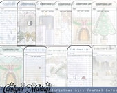 Printable Christmas List Junk Journal Cards (Digital Download)
