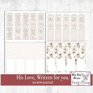 Printable Christian journal pages with scripture cards and floral patterns, designed for faith journaling. Easy-to-print faith journal with scripture cards enhances religious reflections and spiritual journaling.