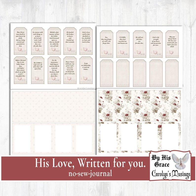 Printable Christian journal pages with scripture cards and floral patterns, designed for faith journaling. Easy-to-print faith journal with scripture cards enhances religious reflections and spiritual journaling.