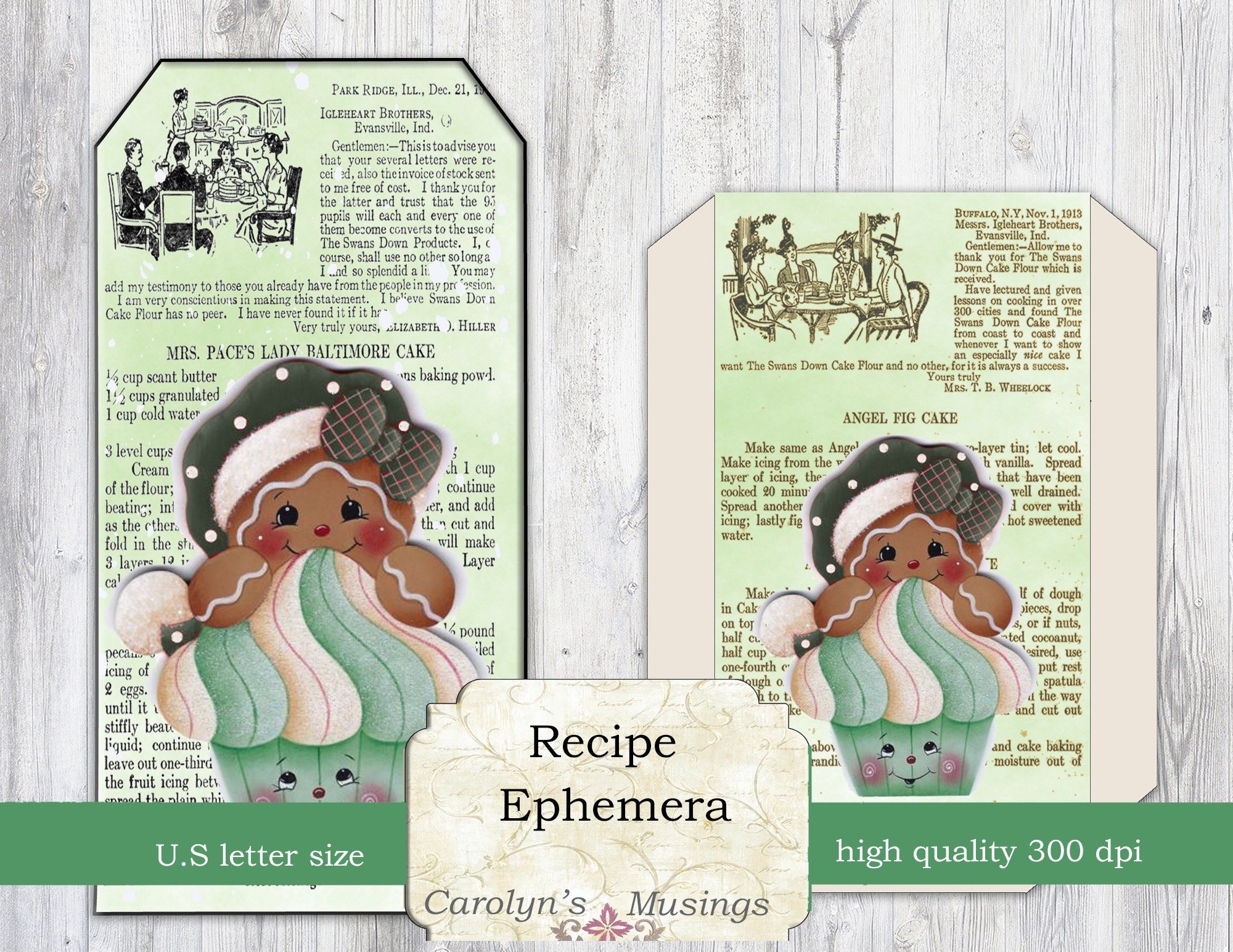 Printable Recipe Cards Recipe Journal Ephemera Recipe - Etsy