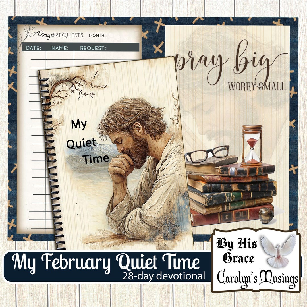 Daily devotional for men faith junk journal printable february