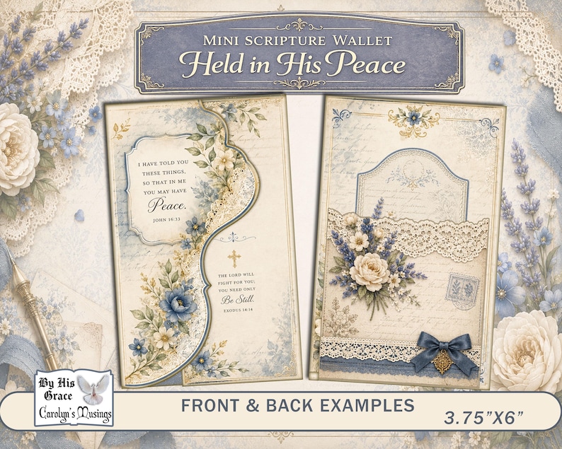 Christian Printable Mini Folio Kit, Scripture Wallet, Junk Journal ...