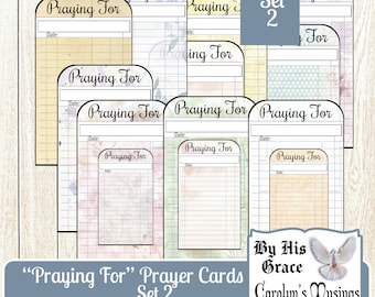 Junk Journal Prayer request Cards, praying for ephemera SET#2