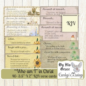 Printable 40 KJV Inspirierende Bibel Vers Karte Ephemera, Bibel Journaling Ephemera, Gebet, Glaube,