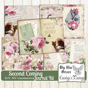 Printable Journal, Second Coming, of Jesus Christ, Second Advent, of Jesus the Messiah, Journal Supplies, Scripture Ephemera, Prayer Journal