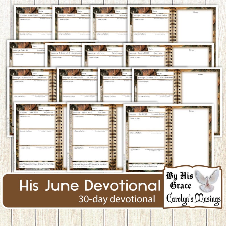 Example of Christian Journal page with space for reflection