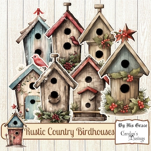 Ongewenste Journal Rustieke Birdhouse Kerst Kieskeurig Cuts, Junk Journal Supplies, Scrapbook Ephemera, Card Making, Digitale Download