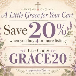 Christian scripture card and journaling insert preview with lace accents, butterflies, vintage parchment, and Amazing Grace inspired text.