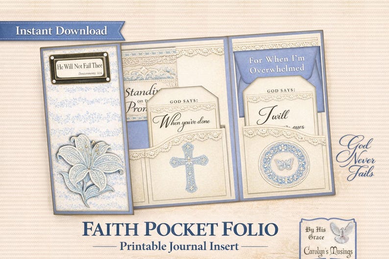 Journal Folio Insert | Christian Junk Journal Printable | Bible ...