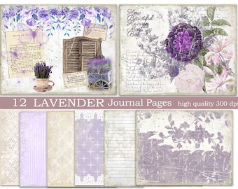 Lavender Prayer Journal Kit, Bible Journaling, 12 Printable Pages (Digital Download)