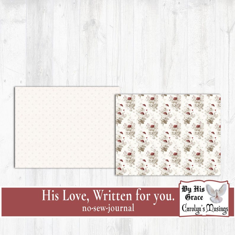 Floral and polka-dot journal covers no-sew, vintage style.