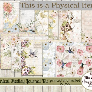 Printed and Mailed Botanical Medley Digital Kit, Printed Prayer Journal ...