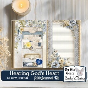 Digital faith journal, scripture-based with botanical theme, perfect for spiritual growth. Faith journal kit with floral design and scripture inserts, promoting spiritual reflection. Enhance spiritual journey with this scripture-based digital journal, fostering personal growth.