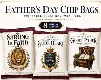 Christian Father’s Day Chip Bag Printable Gift Set for Dad