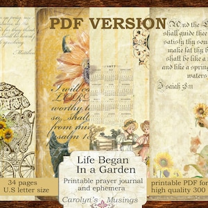 Printable Bible Journaling Kit| PDF |Prayer Journal, Devotional, Faith, Collage, Planner, Kit, Gift, Junk Journal, Christian,