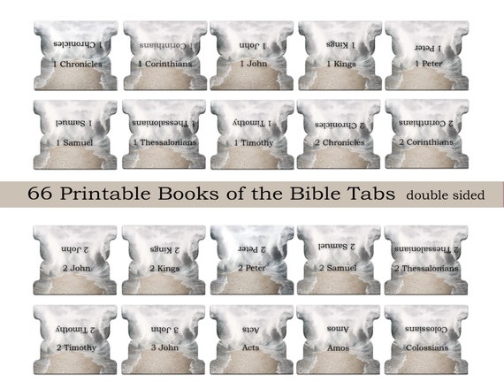 Books of the Bible Tabs 2 Printable Bible Tabs for Bible - Etsy