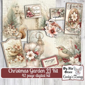 Kit diario della fede del giardino di Natale stampabile / Diario cristiano spazzatura / Diario devozionale stampabile / Diario di preghiera / Riflessioni di Carolyn