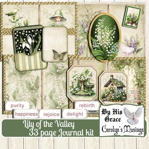 Kit de journal Muguet, journal religieux imprimable, téléchargement numérique, journal de dévotion,