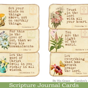 Druckbare Bibel-Vers-Karten, Bibel-Journaling, Schriftkarten
