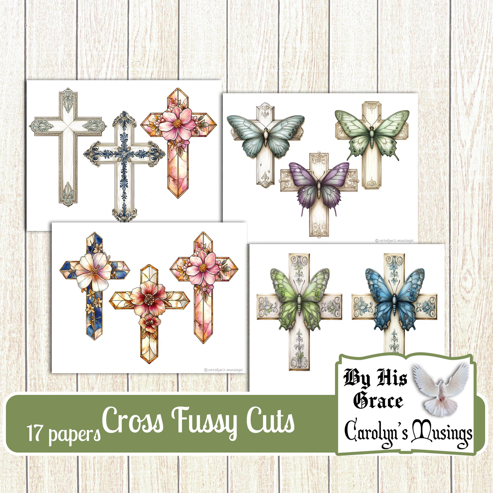 Christian Cross Fussy Cuts: Ephemera for Junk Journals, Bible ...
