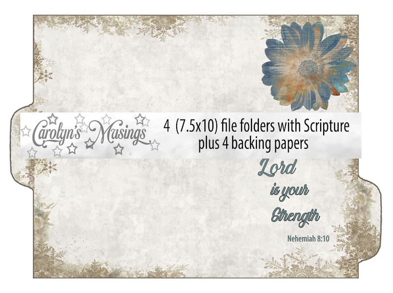 Scripture Verse Junk Journal File Folders, Printable Paper Craft ...