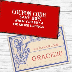 SAVE 20% when you buy 4 or more. GRACE20
