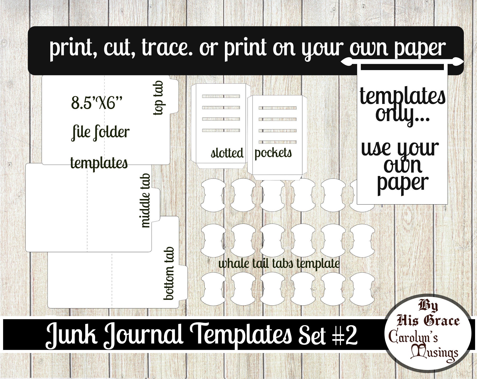 Junk Journal Templates, Whale Tail Tabs, Slotted Pocket, File Folders, Craft Kit Template Printable, Digital Paper, Ink Saver, Digital, SET2 - Etsy junk-journal-templates-whale-tail-tabs-slotted-pocket-file-folders-craft-kit-template-printable-digital-paper-ink-saver-digital-set2-etsy