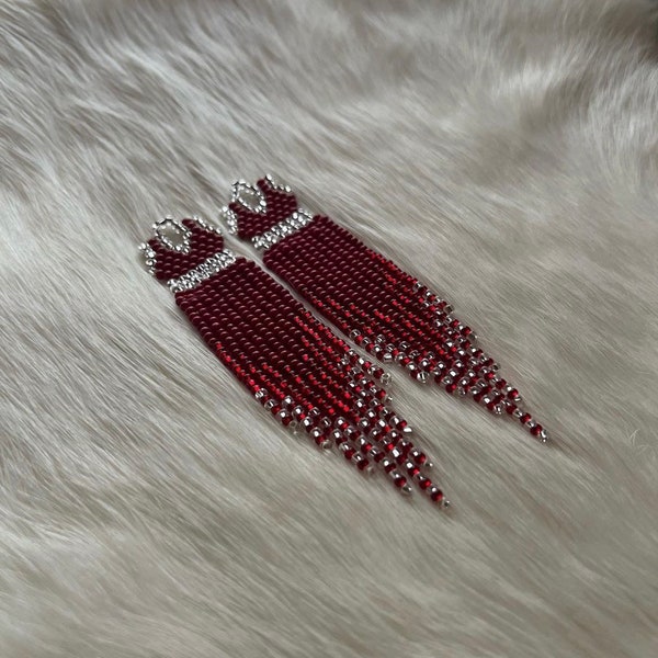 Red Dress Earring Etsy