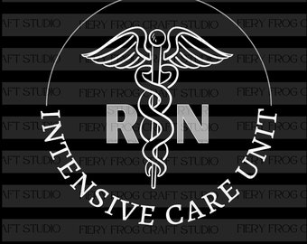 ICU Nurse PNG Intensivstation RN Sublimationsdruck dtf Pflege medizinisches Symbol