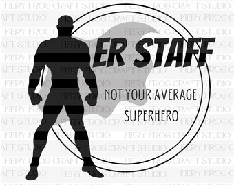 ER Personal PNG, Notfall Krankenschwester Superheld Sublimation männliche Version