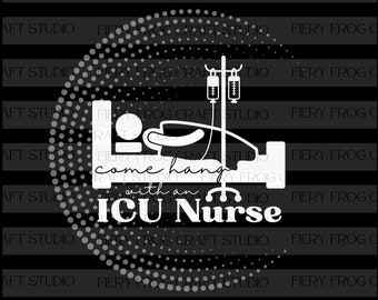ICU Nurse PNG, Patient & Infusionsständer Clipart (digitaler Download)