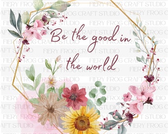 Inspirierende PNG-Datei, floraler Sublimationsdruck, geometrisches, digitales Design