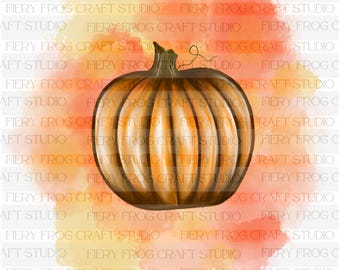 Aquarell Kürbis PNG, Herbstfarben (Digitaler Download)