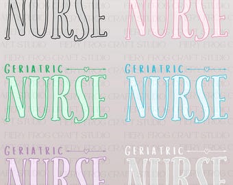 Geriatrische Krankenschwester PNG, Sublimation & DTF zum Ausdrucken (digitaler Download)
