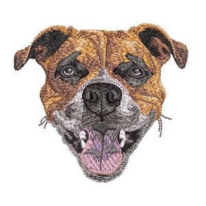 Boxer Dog Broderie Design __ Instant Download__ Réaliste Happy Boxer Design