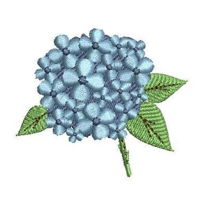 Hortensie Buschel Stickdatei __ Instant Download __ Blaue Hortensie Stickdatei