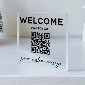 Personalized Wifi Sign – Scan and Connect, QR Code Scanner, Wifi Password, Guest Wifi Access, Rental Home Sign, Guest Wifi