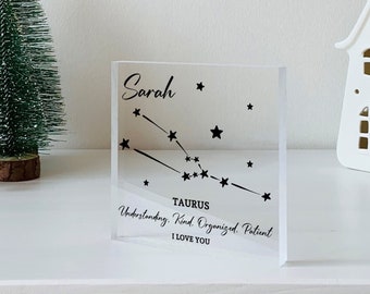 MARCH APRIL Birthday Zodiac Gift - Personalized Zodiac Sign Birthday Gift for Her Horoscope Gift, Valentines Day