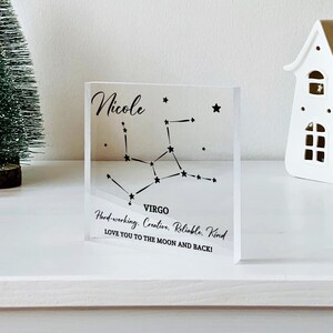 Zodiac Star Virgo Birthday Gift - Personalized Birthday Gift for Her Horoscope for Daughter Custom Gift Memorial Gift
