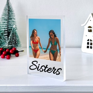 Personalized Bestie Gift, Freestanding Photo Gift, Acrylic photo block, photo gift, picture frame, Custom Memorial Gift