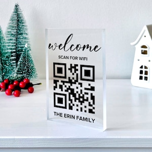 Personalized Wifi QR Sign - Personalized New Home Gift, QR Code Scanner, Wifi Password Sign, What’s The Wifi Code