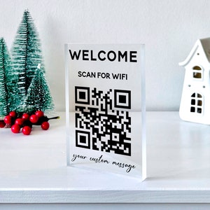 Personalized Wifi QR Sign - Personalized New Home Gift, QR Code Scanner, Wifi Password Sign, What’s The Wifi Code