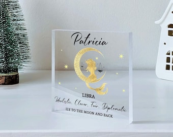 Zodiac Fairy Libra Birthday Gift - Personalized Birthday Gift for Her Horoscope Gift for Sister Custom Memorial Gift
