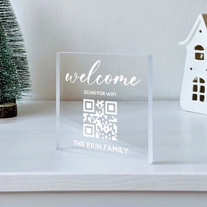 Personalized Wifi QR Sign - Personalized New Home Gift, QR Code Scanner, Wifi Password Sign, What’s The Wifi Code